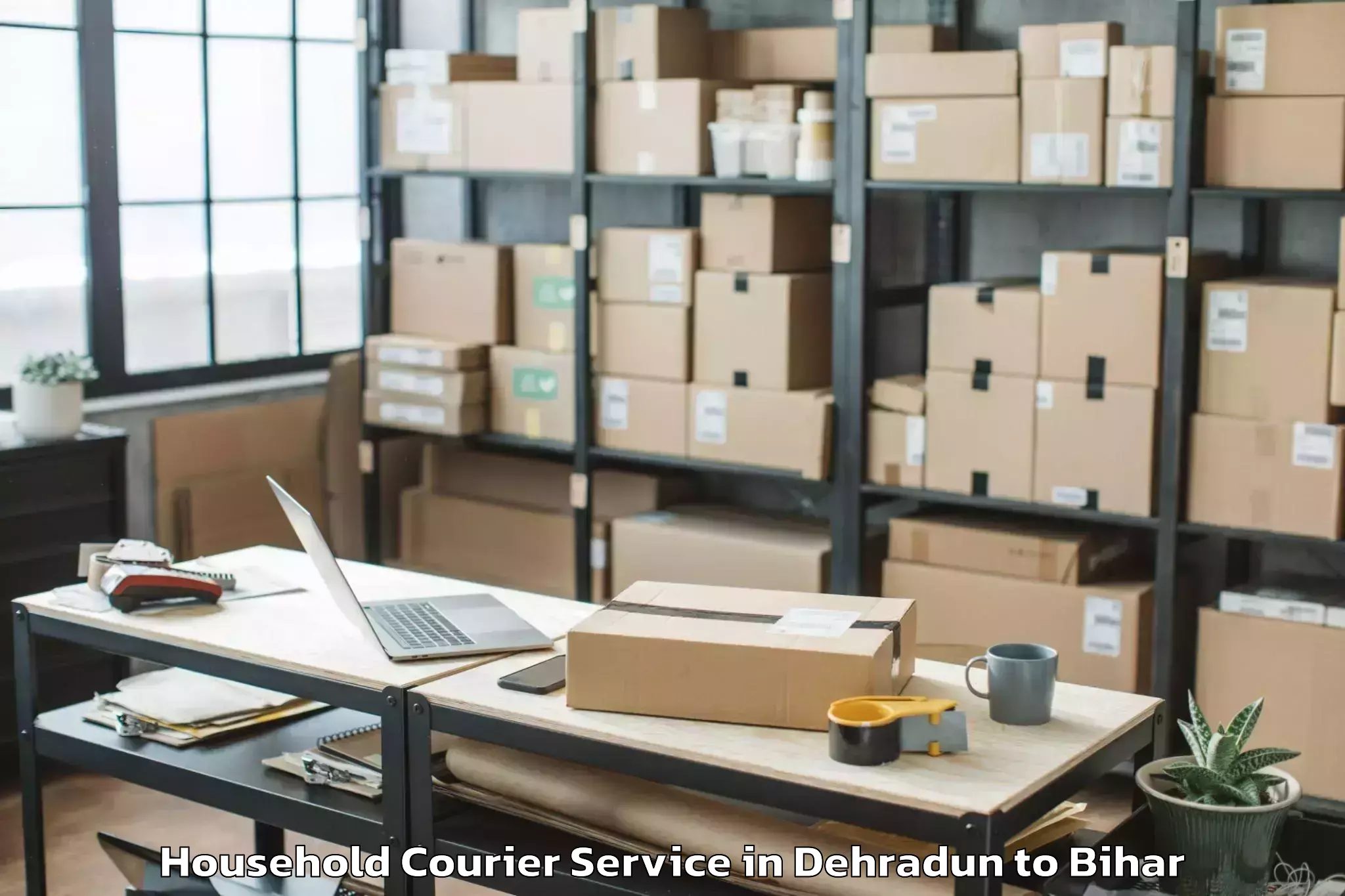 Professional Dehradun to Harsidhi Pakariya Household Courier